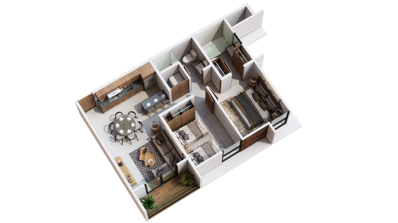 Departamento modelo B con terraza